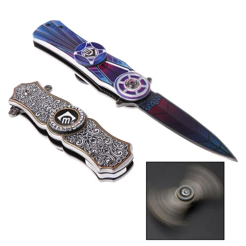 

Fidget Spinner Tactical Survival Camping Knife Folding Blade Multi Knife PocketCombat Knife Hand Spinner Toy Finger Spinner