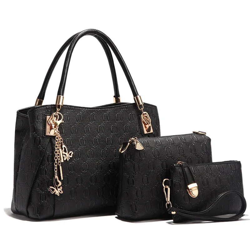 Женская сумка, сумка на плечо, сумка через плечо, кошелек, монеты - Цвет: Black