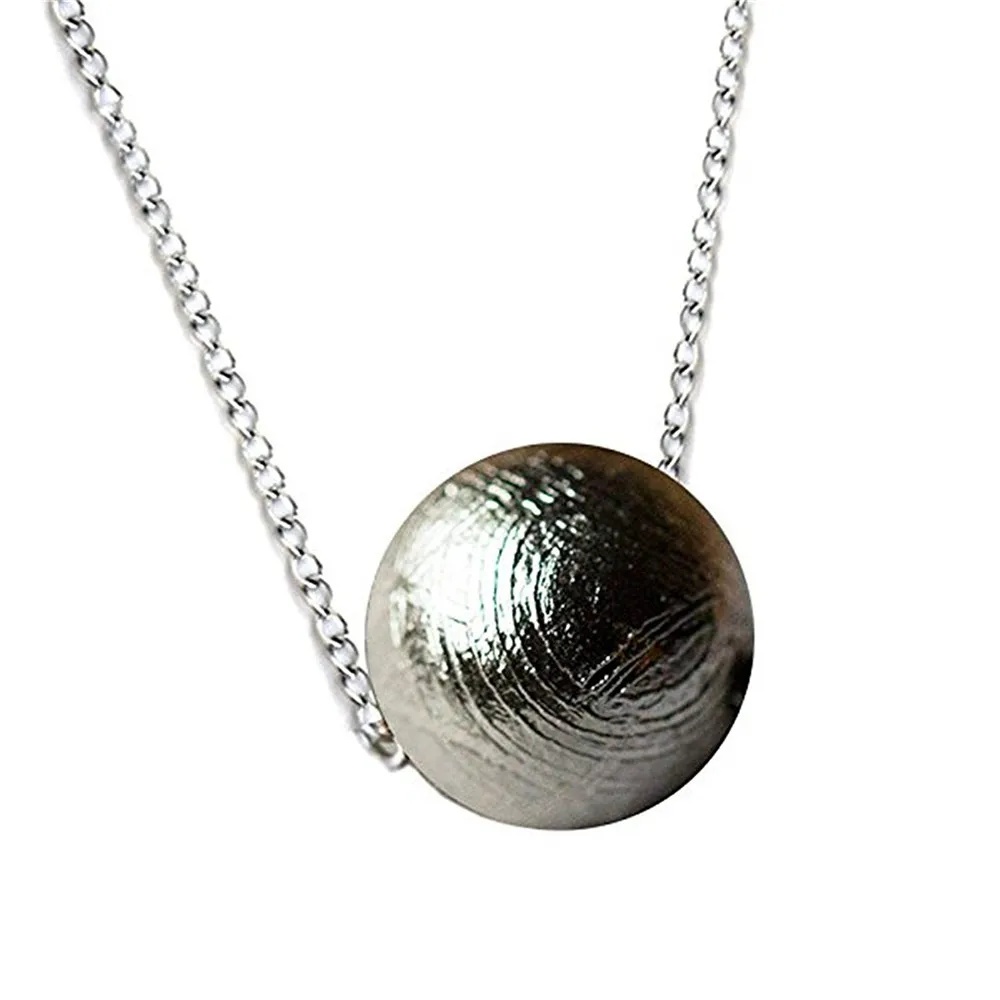 7-16 мм натуральный Gibeon железная подвеска метеорит для женщины мужчины подарок 925 серебряные цепочки круглые бусы модное ожерелье кулон AAAAA - Цвет камня: 14mm Beads