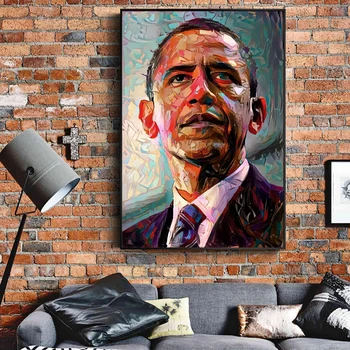 

Modern Wall Art Canvas America President Of Obama Portrait Canvas Painting On the Wall Pop Art Cuadros Pictures For Living Room