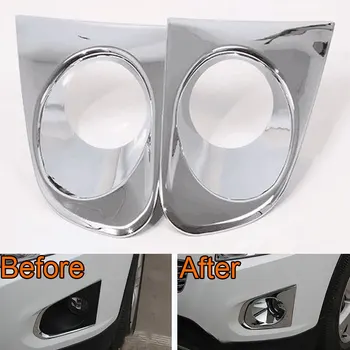 

2pcs ABS Chrome Front Fog light Lamp Cover Trims Decoration Frame Garnish Bezel For Trax 2014 Car Styling