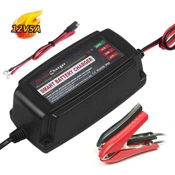

Smart Battery Charger 12V 5A 4-Stage CE Approved Smart Fast AGM/SLA/Gel Sealed Lead Acid Battery Charger Electric