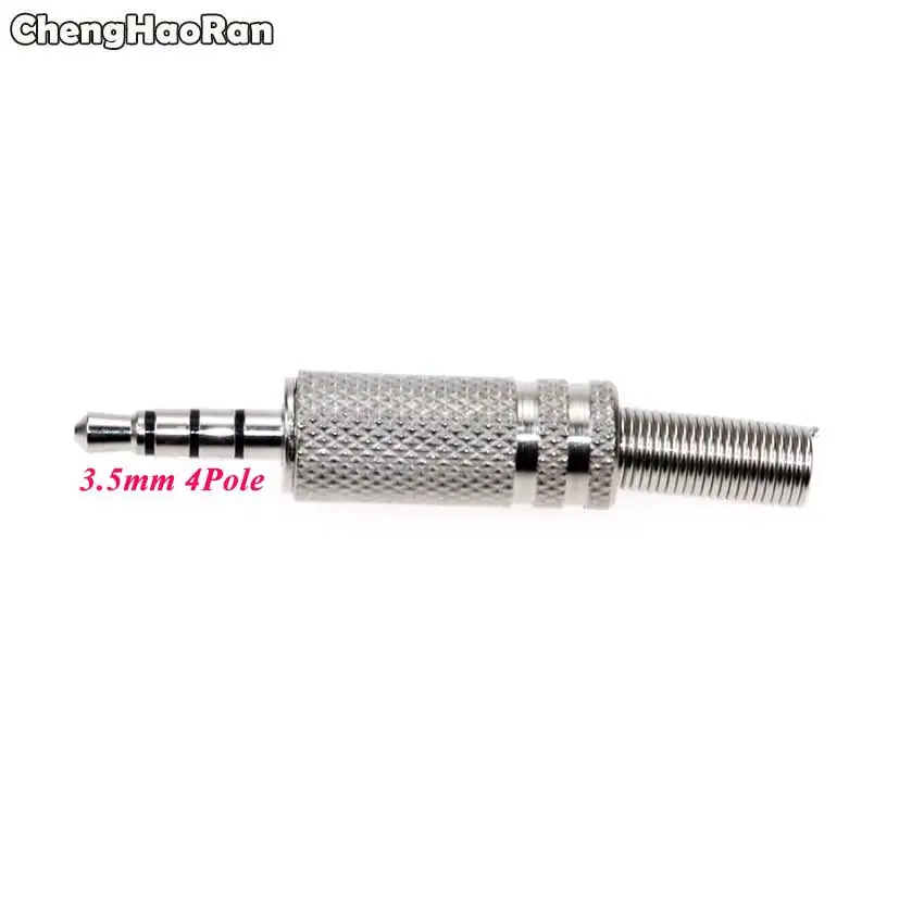 

ChengHaoRan Sale 5 Pcs Metal Stereo 3/4 Pole 3.5mm Male Repair Headphone Jack Plug Audio Soldering Adapter