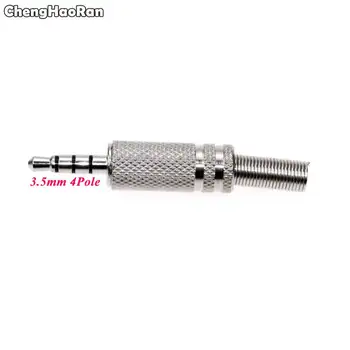 

ChengHaoRan Sale 5 Pcs Metal Stereo 3/4 Pole 3.5mm Male Repair Headphone Jack Plug Audio Soldering Adapter