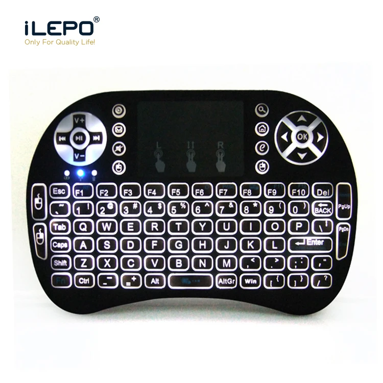 

iLEPO I8 Backlit Keyboard 2.4GHz Wireless Air Mouse RU&EN Version Mini Touchpad Handheld for Android TV Smart Box PC Notebook