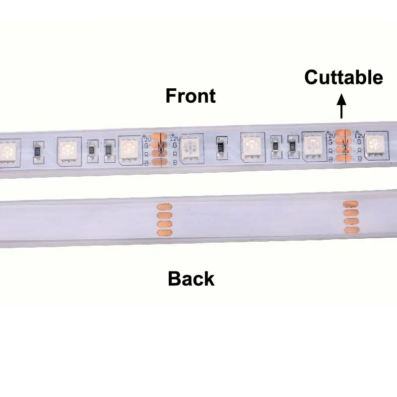 Наружная Светодиодная лента 5050 RGB лампа IP67 водонепроницаемый DC 12 В 60 Светодиодный s/m лента 5 м 10 м 15 м 20 м комплект с пультом дистанционного управления