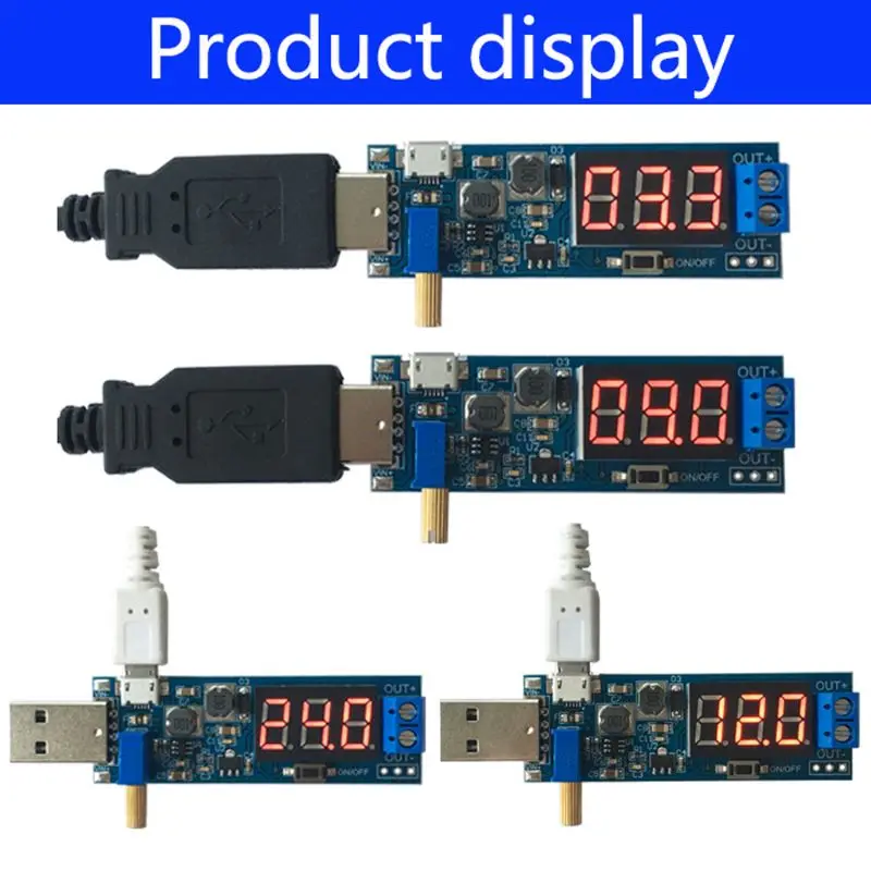 

DC-DC 5V to 1.2V-24V USB Step UP/Down Power Supply Module Adjustable Converter