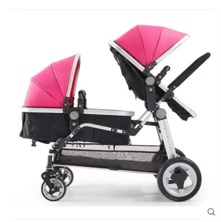 Двойная коляска Bugaboo осла, модная верхняя одежда для мам и уход за кожей лица бок близнецов второго ребенка раза коляска - Цвет: D