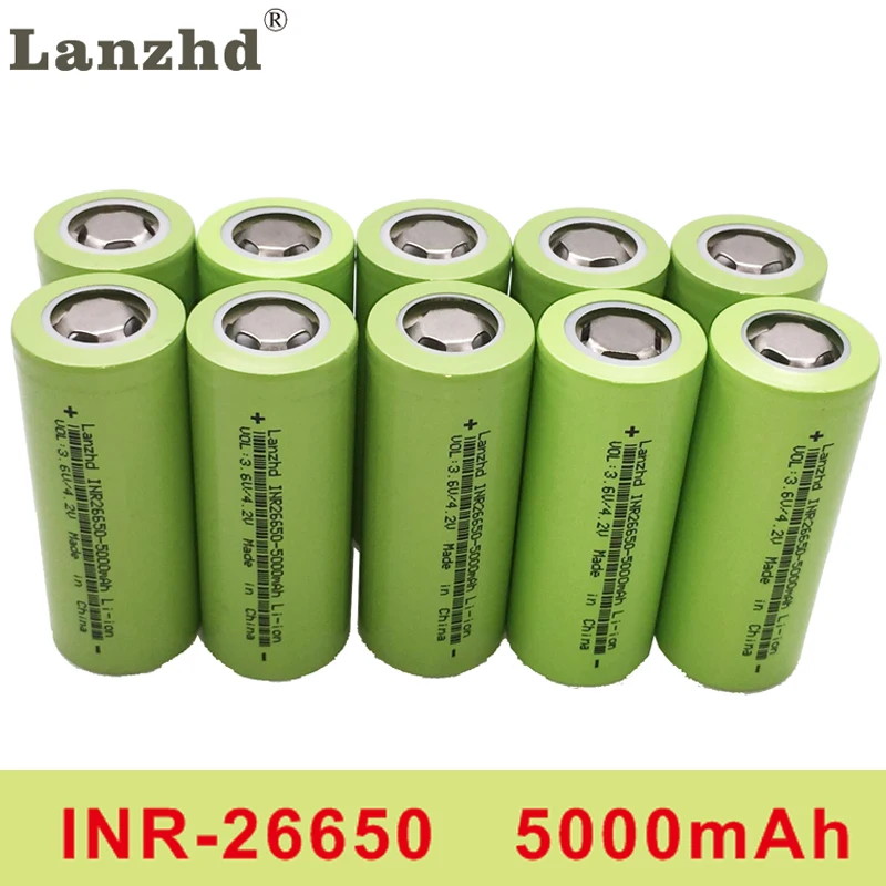 5-20 шт 26650 аккумуляторная батарея 50A литиевая батарея 3,7 V 5000mA 26650-50A INR26650 батарея 26650 подходит для фонарика