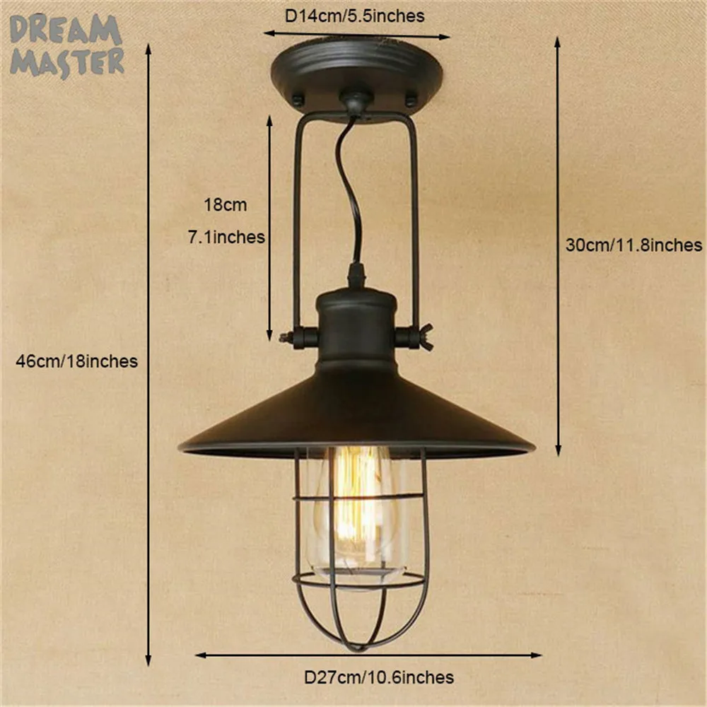 Loft Antique Ceiling Lights Vintage Industrial Lamps Home Decoration Lighting for Dinning Room/Restaurant store las luces del te
