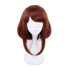 My Hero Academia OCHACO URARAKA Ochako kobiety brązowy peruka krótka przebranie na karnawał boku no Hero Academia żaroodporne włosy peruki