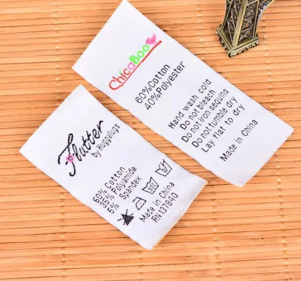 

Free shipping !0968 colorful woven labels custom clothing labels garment washing labels