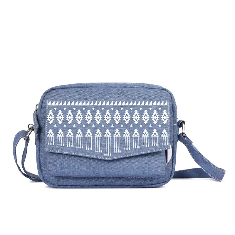 Женская сумка через плечо в стиле ретро, сумки через плечо с цветочным рисунком, женская маленькая сумка-мессенджер для отдыха, тонкая джинсовая цветная Высококачественная сумка - Цвет: WX1-10-03