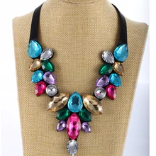 Модное ювелирное ожерелье, стильное разноцветное акриловое ожерелье из полимерной смолы и ожерелье с кулоном из смолы для женщин,, цветочный стиль