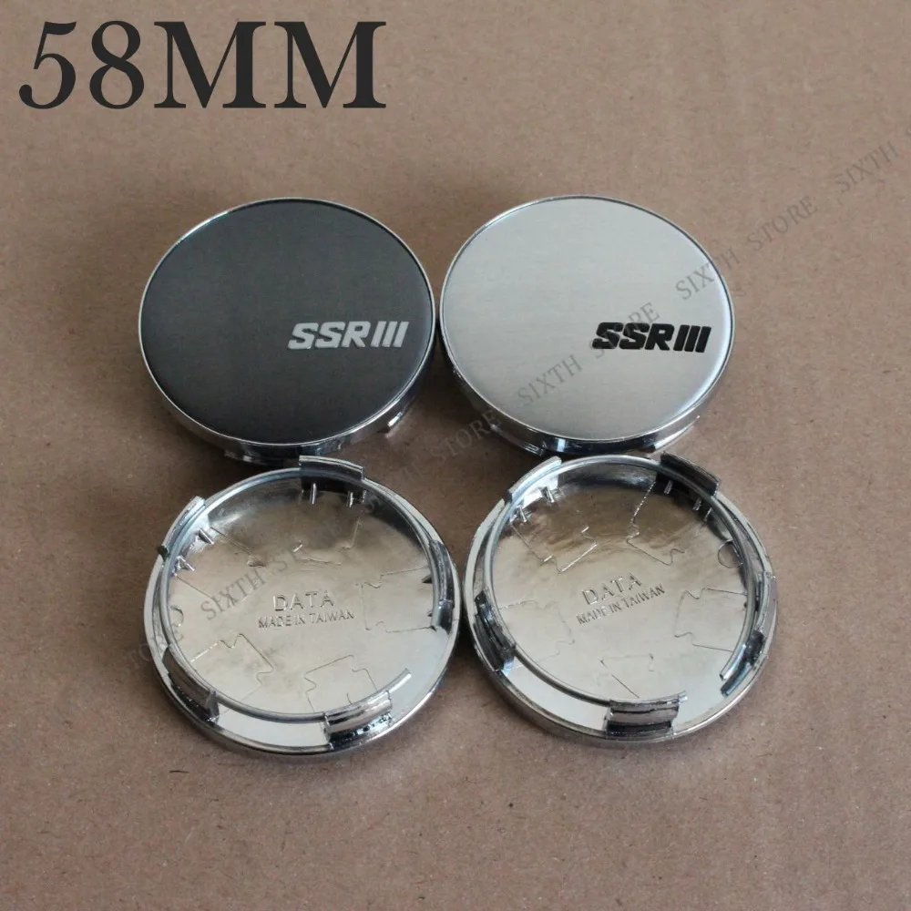 

KOM POWER 58MM Wheels Tapones Ruedas Cap SSR Letter Emblem Wheel Center Cap SSR Sticker Wheel Cover Hub Caps SSR Wheels Cap