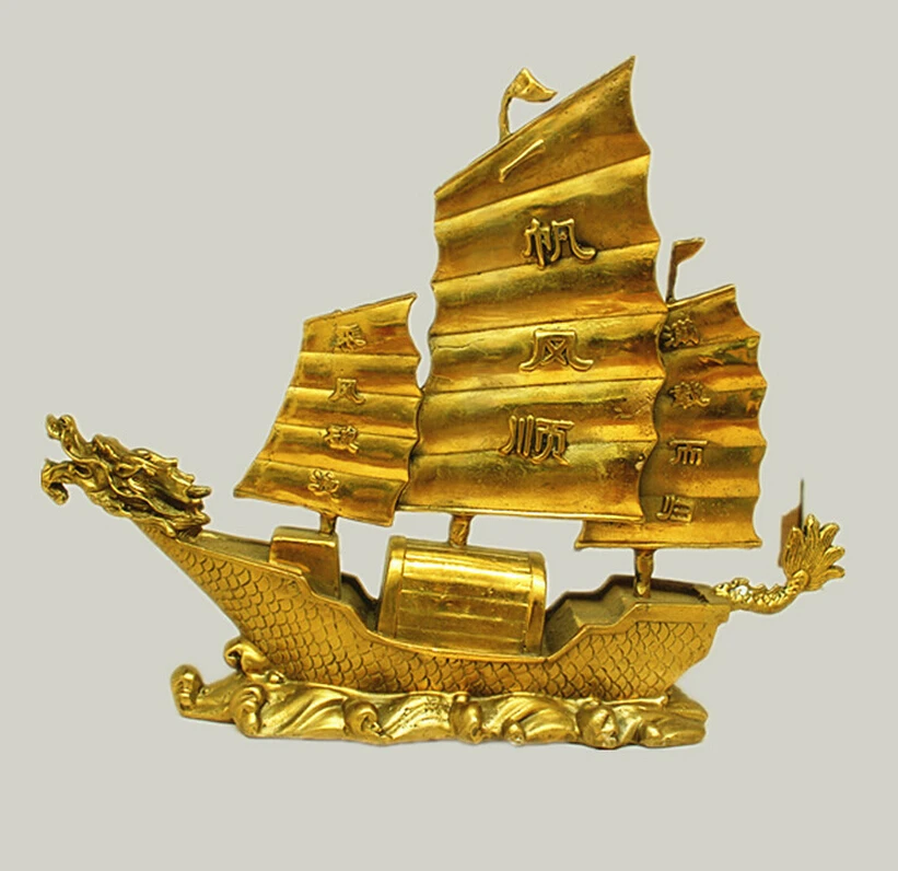 SUIRONG---2017 612+++Copper bronze ornaments jewelry Home Furnishing study office Everything is going smoothly. sailing craft li | Дом и сад