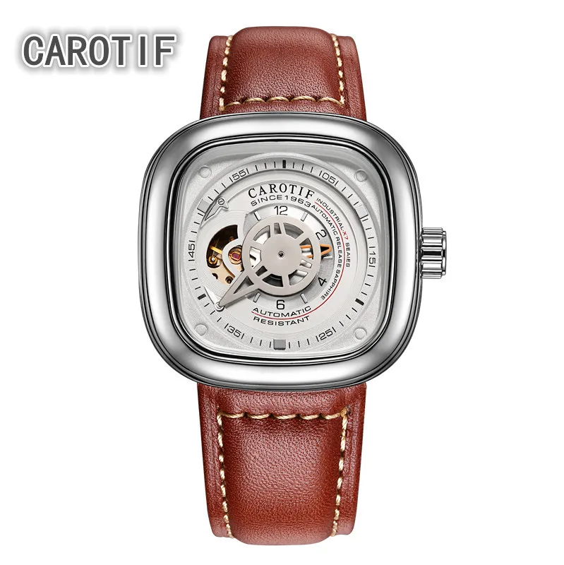 CAROTIF, высокое качество, турбийон, мужские часы, Montre HommeTop, брендовые Роскошные деловые часы, мужские автоматические механические наручные часы