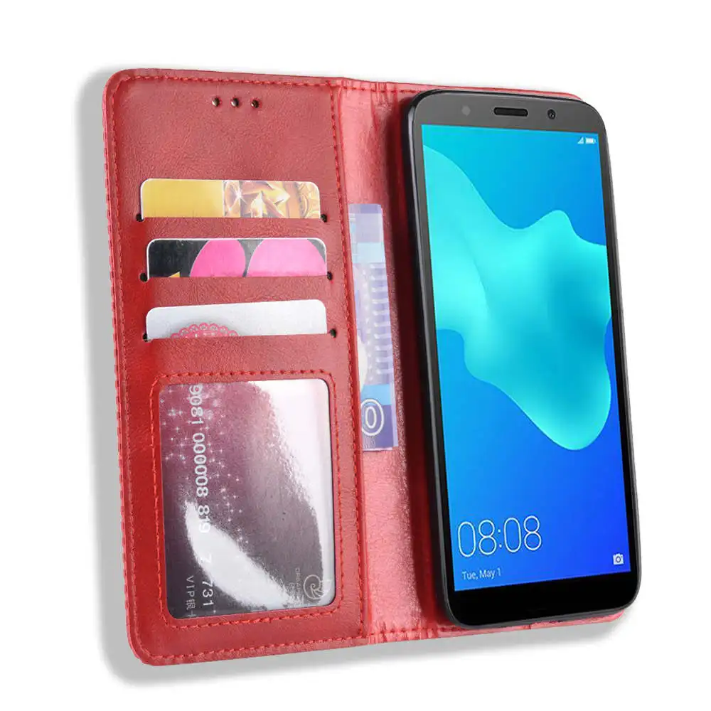 Роскошный кожаный чехол бумажник для карт Huawei Y5 2018 Prime откидной Чехол Lite DRA LX5
