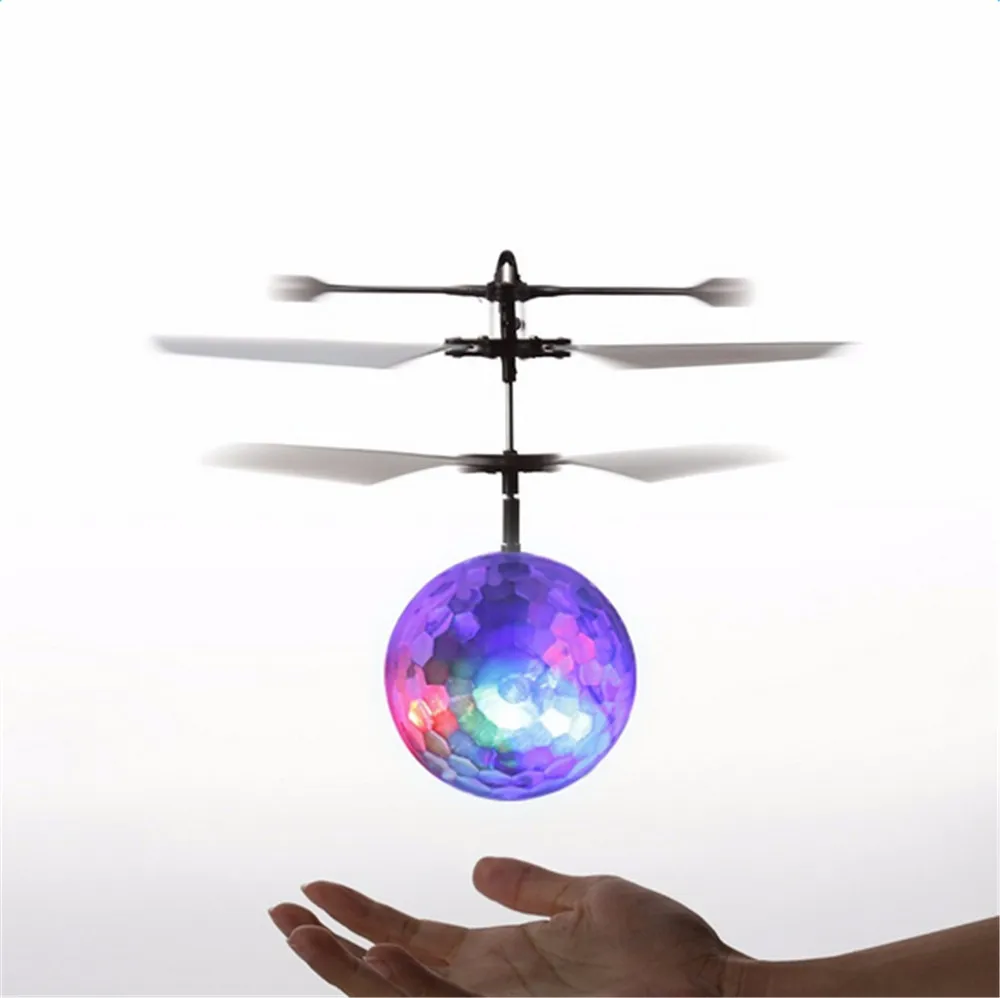 

10pcs Kids Recommend Induction Fly Flash Ball Toys Remote Control RC Helicopter Flying Quadcopter Drone Toy Best Gifts