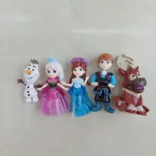 5 stks/partij Prinses Anna Elsa action figure Kristoff Sven Olaf anime figuur Model Poppen Collection Verjaardagscadeau Speelgoed(China)