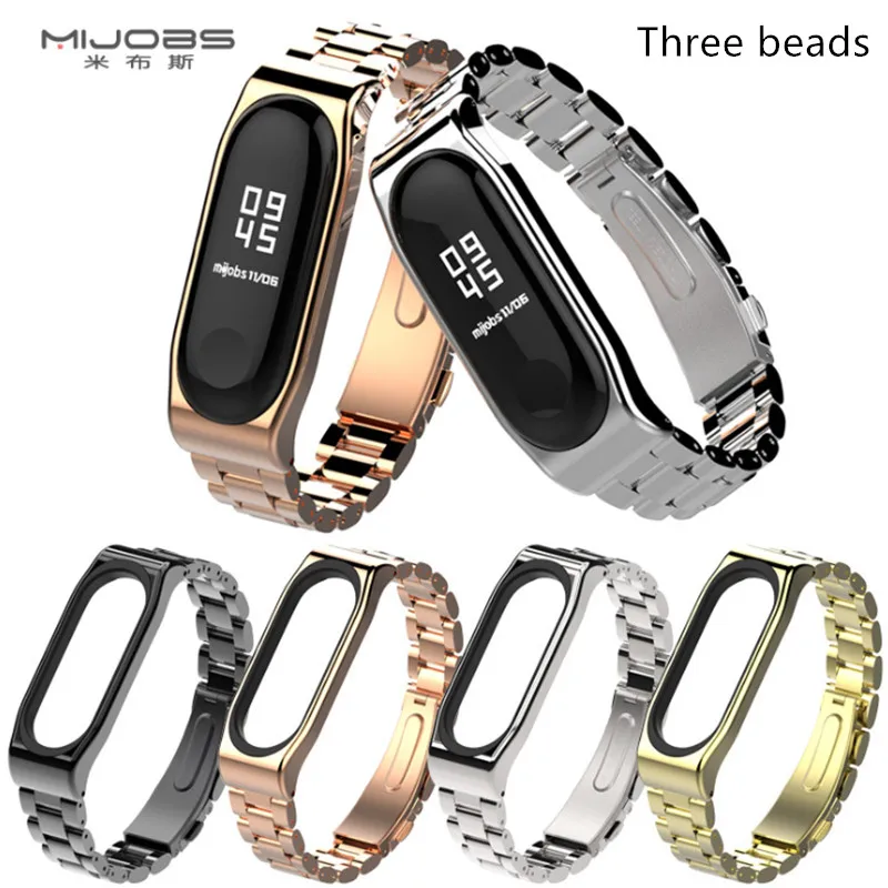 Браслет Mijobs Mi Band 3 металлический браслет из нержавеющей стали для Xiaomi Смарт часы