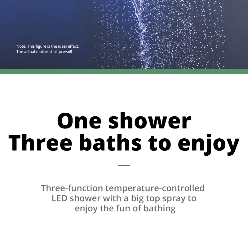 22 LED Shower System Rain And Waterfall Shower Head Water Saving Hand Shower Valve  Waterfall SPA Bath  Shower Faucets (7)