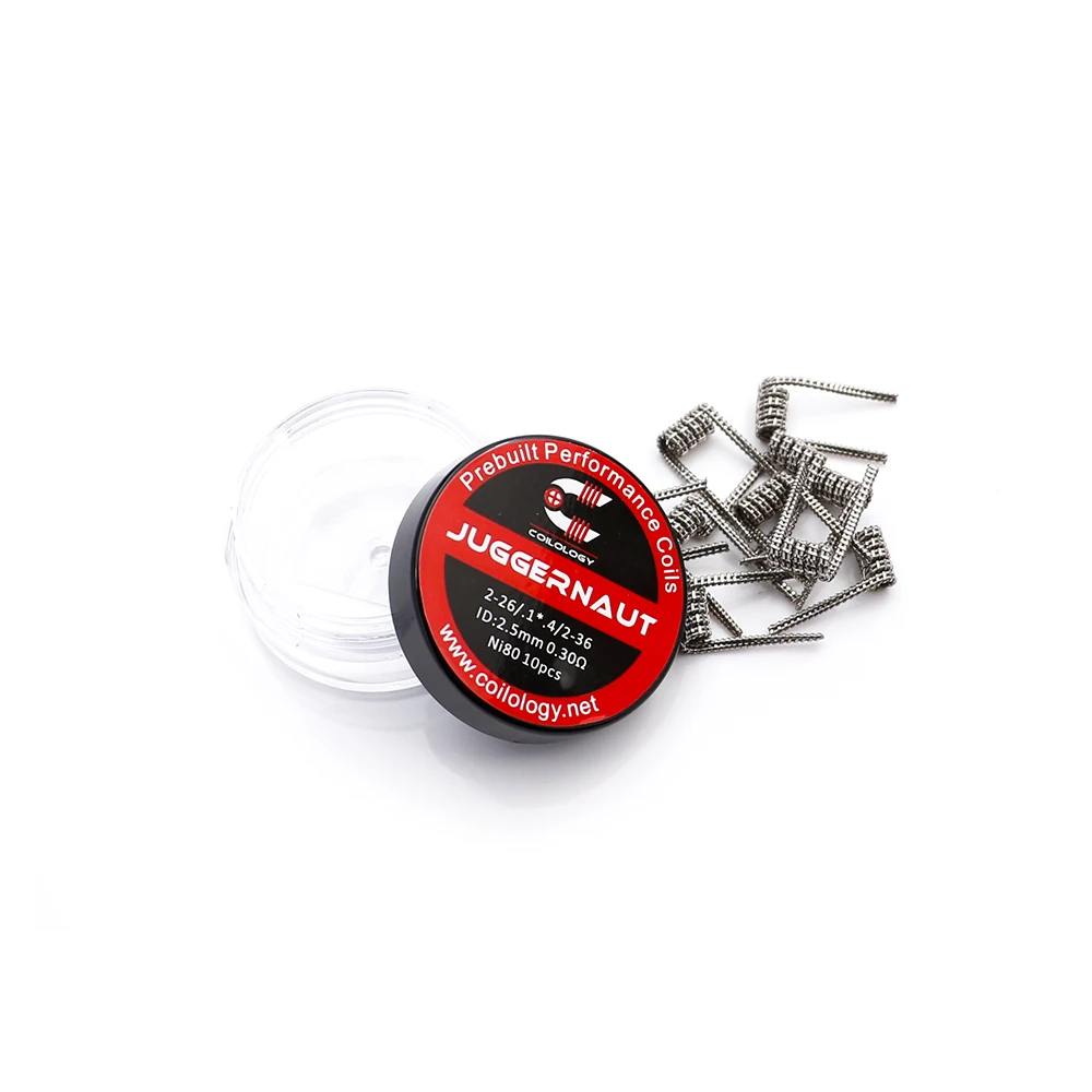 

Coilology Juggernau Ni80 Coils Twisted Heating Resistance E-Cigarette RDA RBA Atomizer Wire Half Staggered Coil