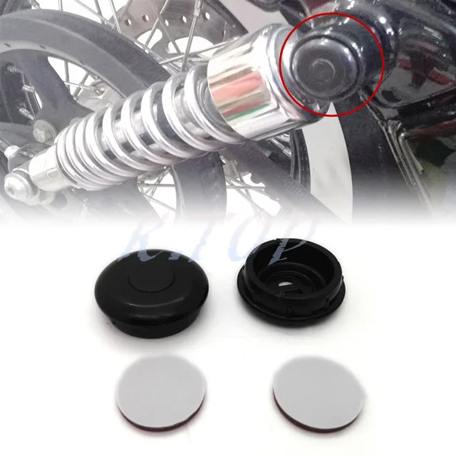 Motorcycle Black Rear Shock Bolt Cover Kit For Harley Sportster 48 72 Iron XL 883 1200in Covers