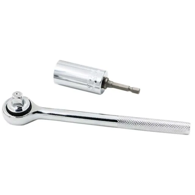 Mini Rapid Ratchet Wrench 1/4" Screwdriver CR V Quick Release Square