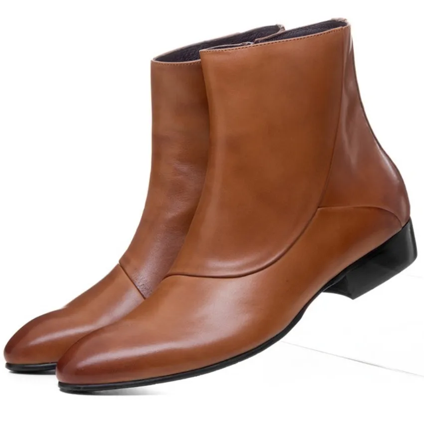 mens ankle boots with zipper