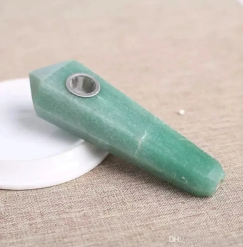 

Green Aventurine 100% high quality natural quartz crystal to smoke a pipe smoke tube as a gift
