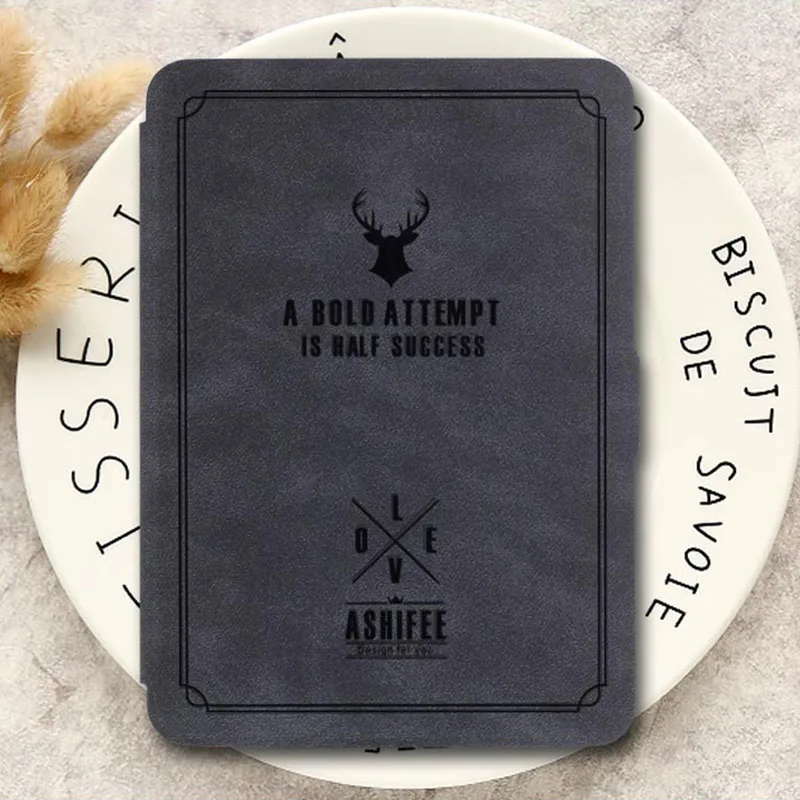 Slim For Amazon Kindle Paperwhite 1 2 3 Case Cartoon Deer Printed PU Leather Cover for Kindle Paperwhite 123 Ebook cover 6''     (6)