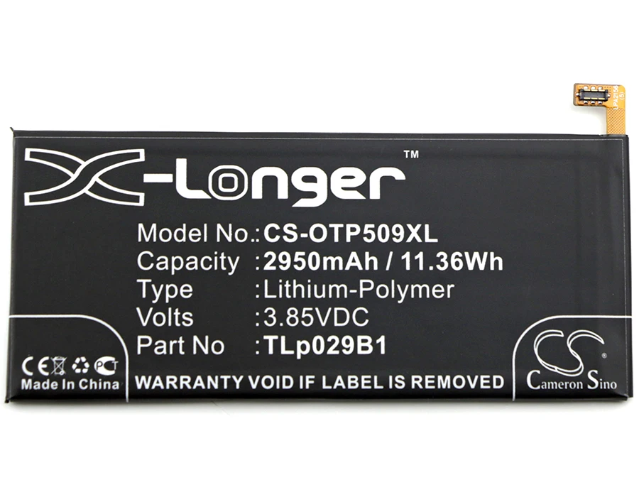 Высококачественный аккумулятор Cameron Sino TLp029B1 для Alcatel 5095B/5095I OT 5095 л/у тачскрин Pop
