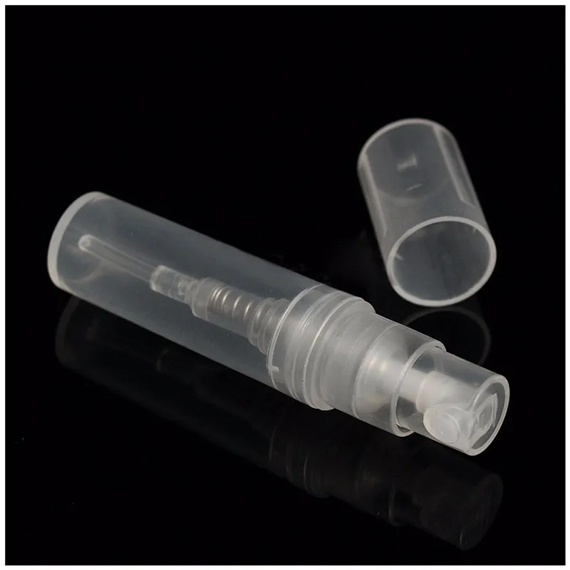 50 x 2ml Plastic Travel Spray Bottle Empty Transparent Perfume Atomizer New - Цвет: Clear