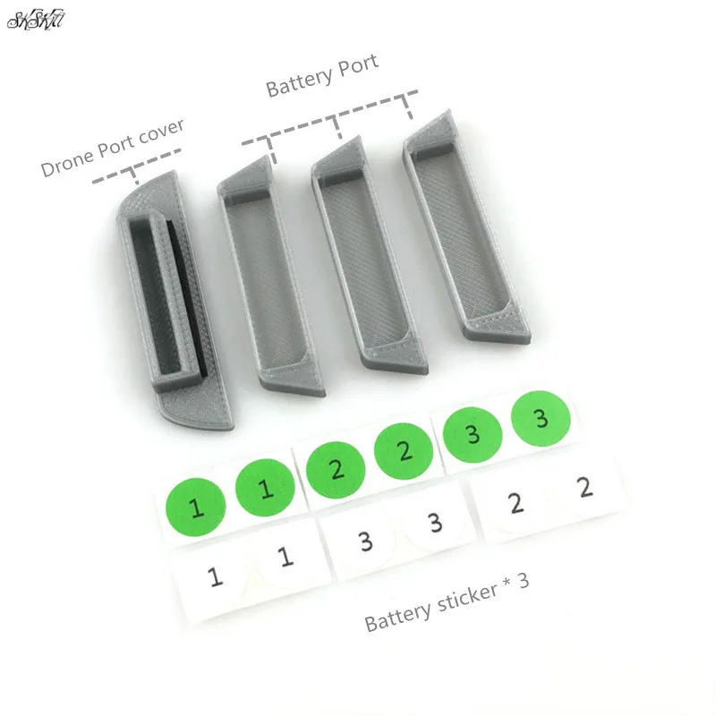 

3 pcs Battery Port & 1 pcs Drone Port Protection Cover Plug Dust-Proof guard Cap & sticker for dji mavic 2 zoom pro Drone