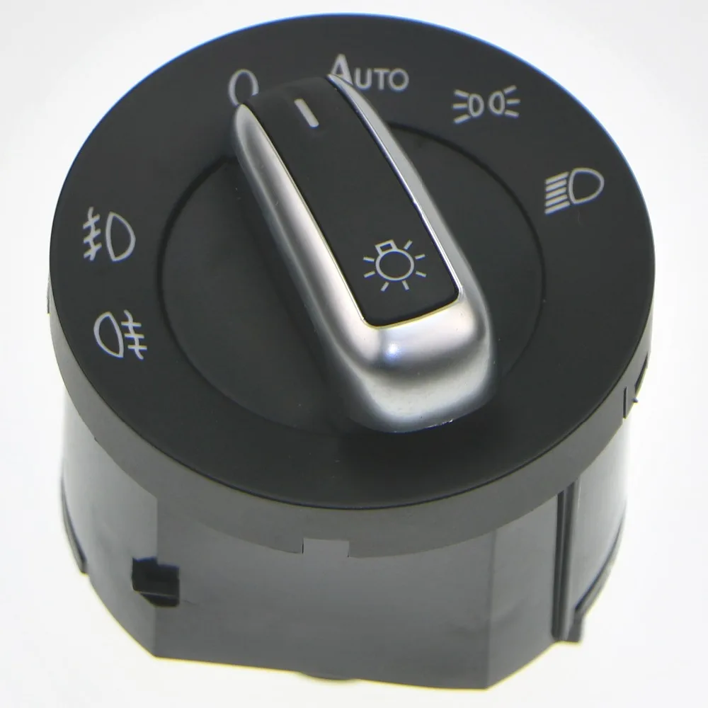Car Headlight Switch Fog Lamp Control Auto Light Button Durable On-Off for Golf6 Tiguan MAGOTAN Sagitar 2005-2011 5ND941431B 
