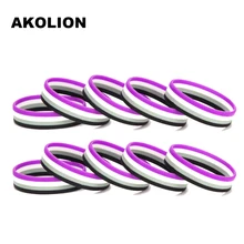 Gay Pride Asexual силиконовые резиновые браслеты спортивный браслет на запястье SLP-0004