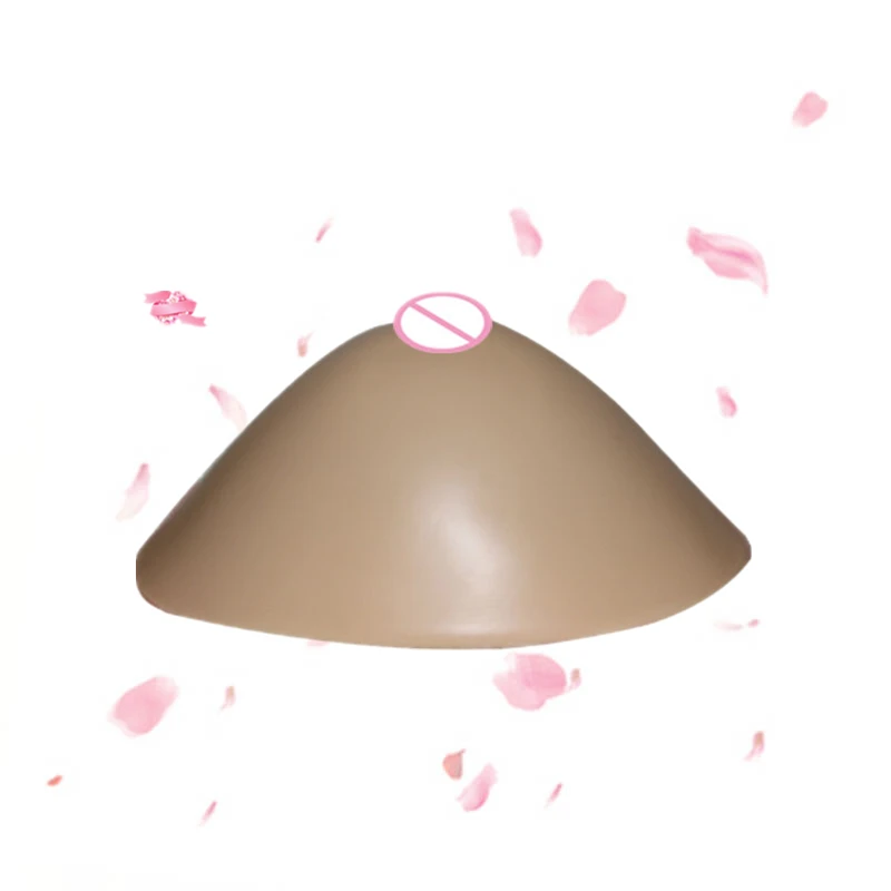 

Silicone Fake Breast Form Light Weight Artificial Boobs Form Triangular Wholesale Mastectomy Women Using Gel Bra