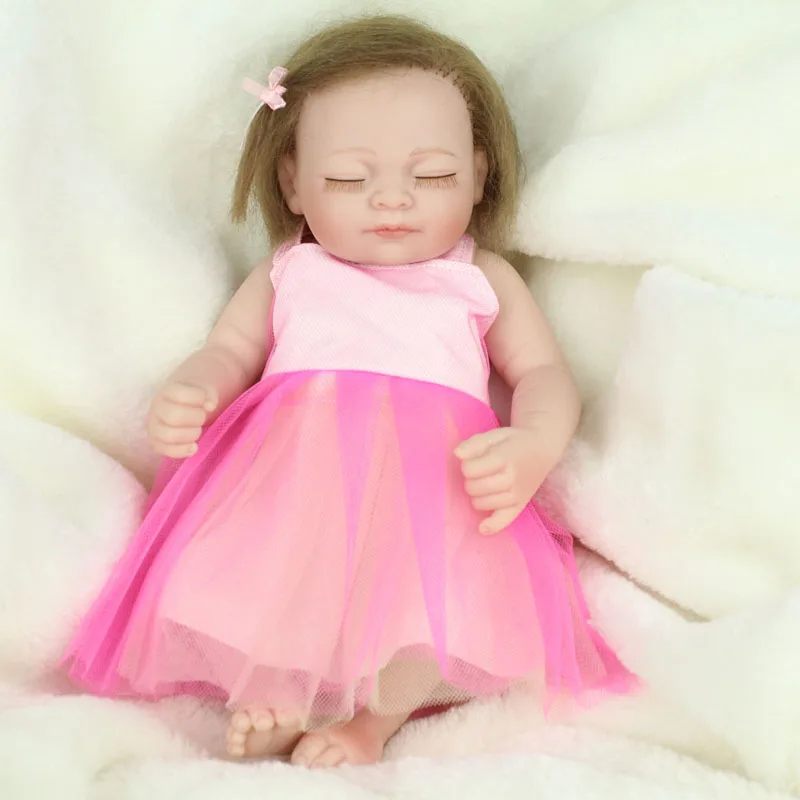 

NPKDOLL Full Body Silicone Reborns 10'' Lifelike Newborn Reborn Dolls For Girl Toys Reborn Babies Children Christmas Gift