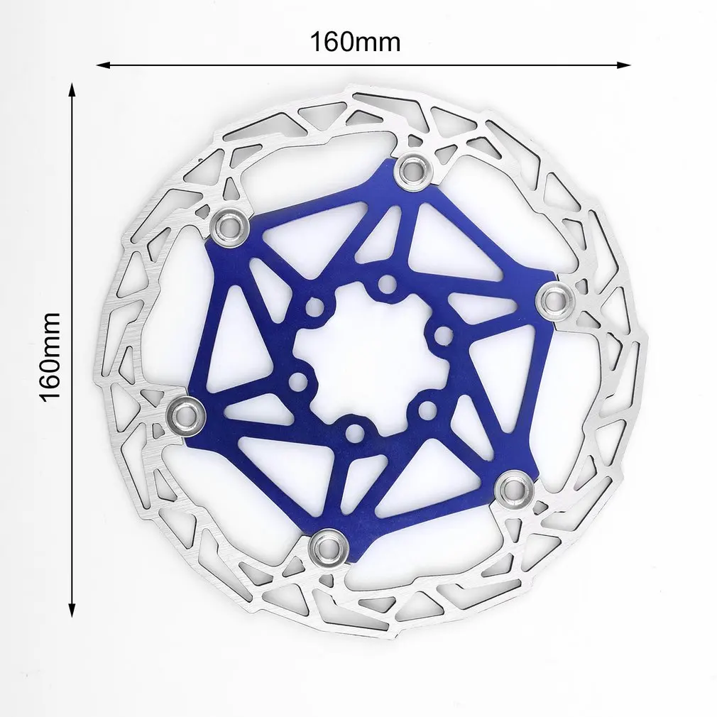 7 видов цветов DECKAS ультра-светильник MTB горный велосипед тормозной диск поплавок плавающие колодки 160 мм 6 Болт роторы запчасти велосипедные аксессуары - Цвет: blue