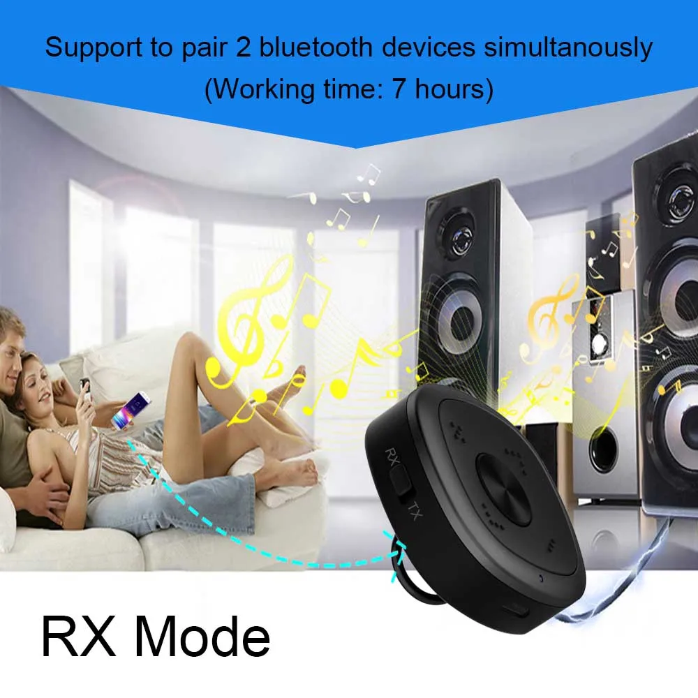 Disour HD от APTX 2-в-1 Bluetooth 5,0 приемник передатчик CSR низкой задержкой Беспроводной аудио Музыка адаптер ключ с микрофоном для ТВ автомобиля