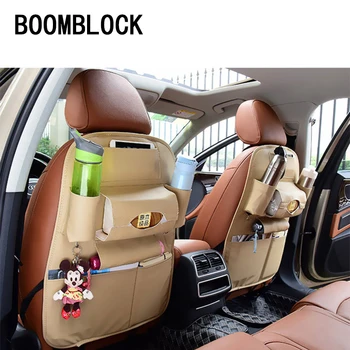 

BOOMBLOCK Car Back Seat Cover Bag Phone Holder For Audi A4 A3 A6 C6 B7 B8 B5 Q5 Seat Leon Ibiza Skoda Fabia Yeti Superb
