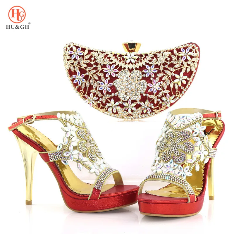

2018 New Red Color Shoes And Bags Set African Fashion Shoes And Matching Bags Set,Peach Lady Italian Shoes And Bags Size 38-42