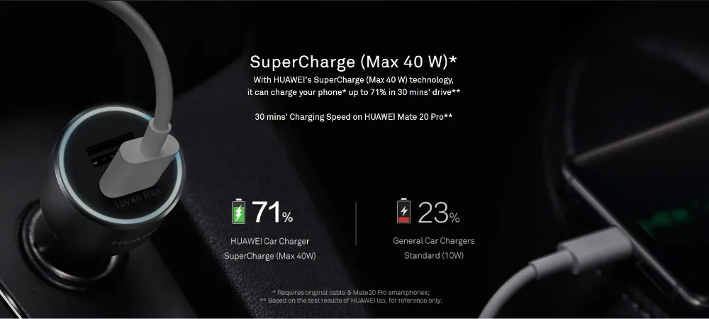 Carregador de Carro 5a tipo c Original Huawei Supercharge 40 w Max 10 v 4a Dupla Usb Cabo Incluído Cp37 2 3 Original huawei cp37 supercharge carregador de carro
