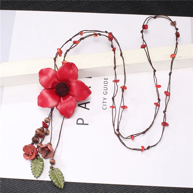 WNGMNGL-2018-New-Elegant-Women-Jewelry-Handmade-Genuine-Leather-Red-Flower-Pendant-Long-Necklaces-Women-Choker(5)
