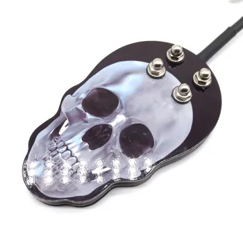 

Handmade Stainless Steel Tattoo Foot Pedal Switch with Custom Skull Design