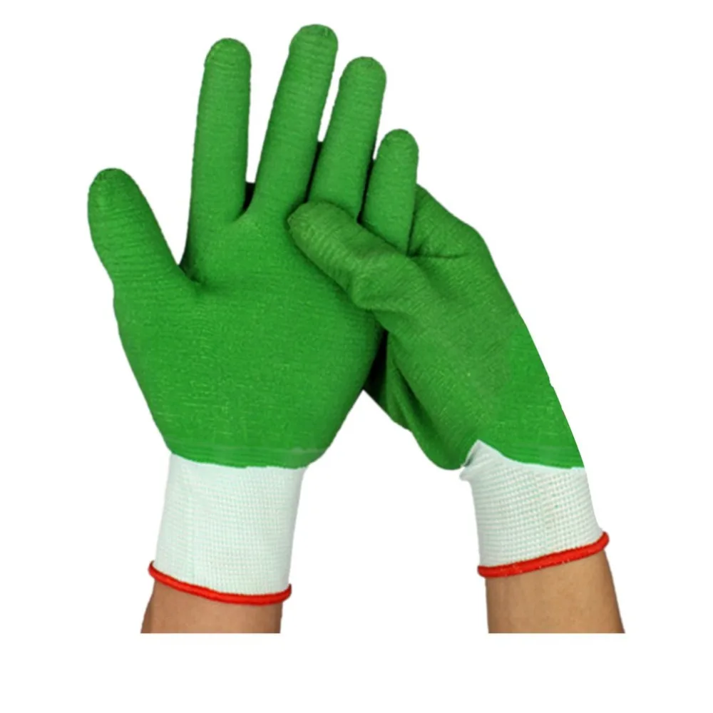 Прочные латексные резиновые рабочие перчатки с полным пальцем Нескользящие износостойкие кислотостойкие защитные перчатки для промышленной работы