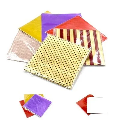 

100mm x 100mm 250pcs Chocolate Wrapping Paper Tin Foil Packaging Chocolate Candy Baking Paper Sheet dessert Wrapping Paper