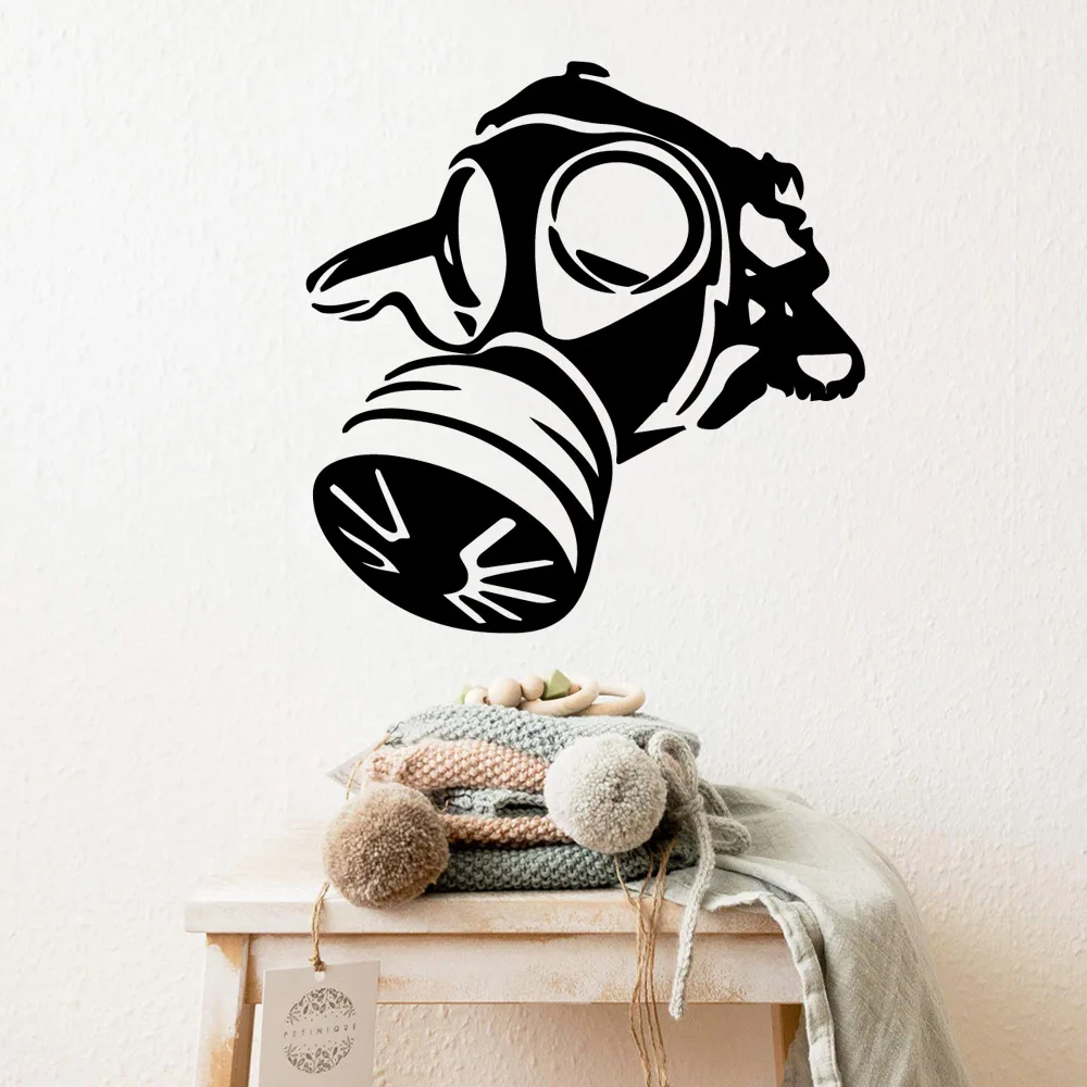 

Modern gas mask fireman Wall Stickers Modern Sticker For Living Room Kids Room Sticker Mural naklejki na sciane