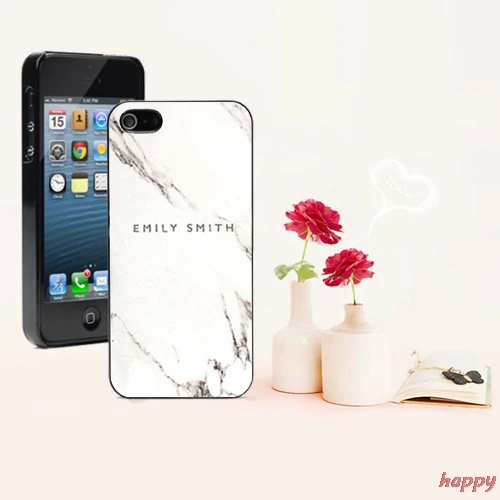 Custom Name Marble Printed Mobile Phone Cases OEM for 4 4s
